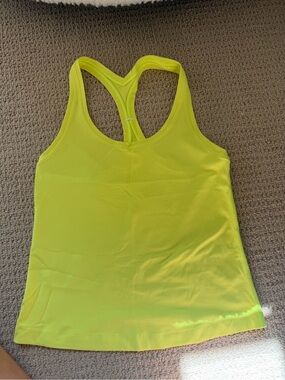 lululemon athletica Neon Yellow Racerback Tank